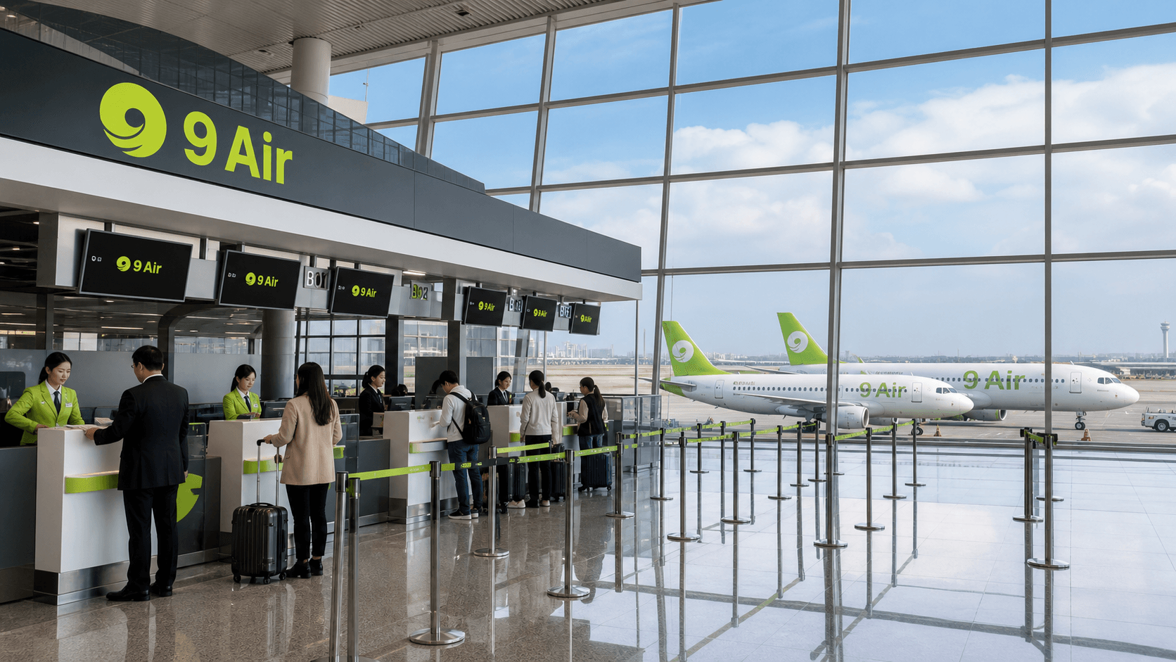 Sảnh và nhân viên phục vụ 9 Air