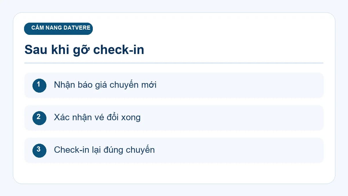 Các bước kiểm tra bổ sung cho bài: Đã check-in online có đổi vé được không? Các bước cần kiểm tra