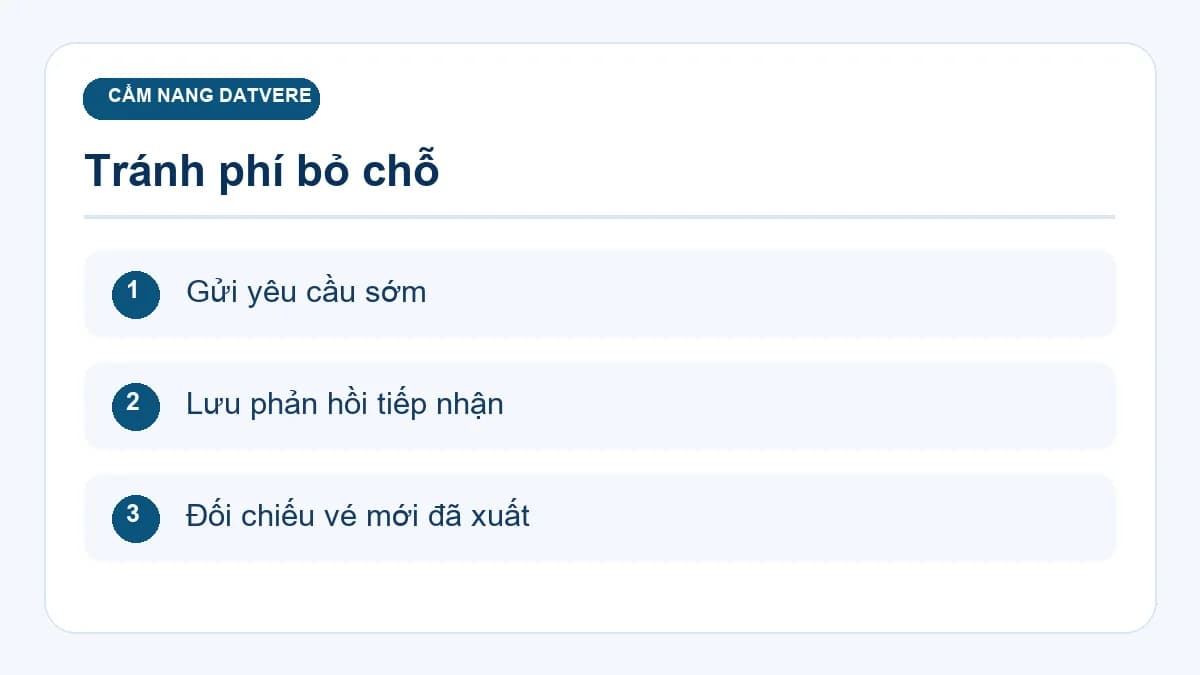 Các bước kiểm tra bổ sung cho bài: Đổi vé trước giờ bay: kiểm tra gì để tránh phí bỏ chỗ?